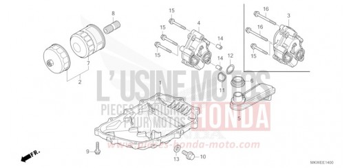 CARTER D'HUILE/POMPE A HUILE NC750XAS de 2025